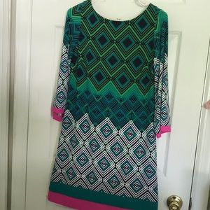 Eliza J diamond pattern dress
